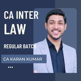 CA Inter Law | Regular Batch By CA Karan Kumar | For Jan 26 & May 26 Exams